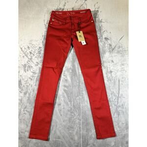DL1961 Jeans Womens Size 25 Red Amanda Skinny 4 Way Stretch Dark Medium Wash